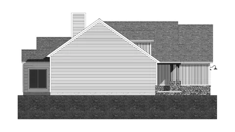 The Belmont house plan, exterior view 4